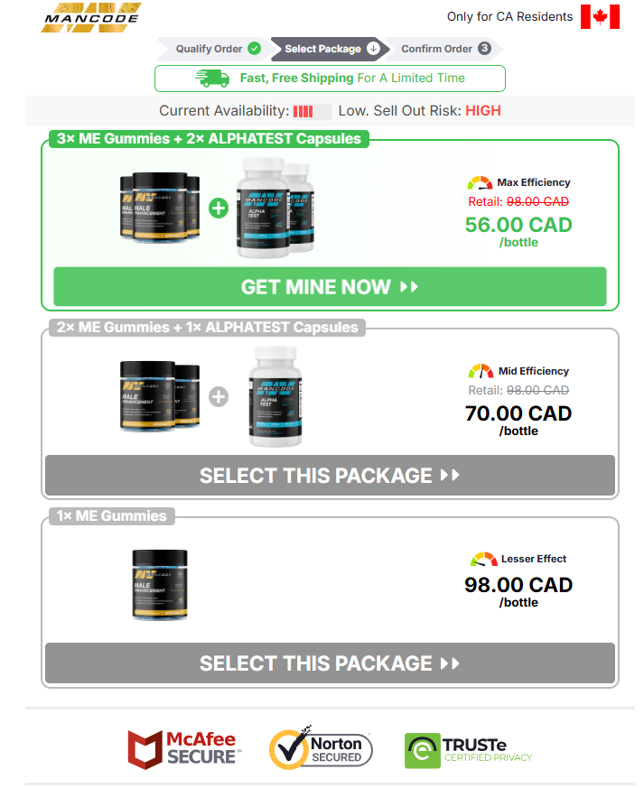 MANCODE Male Enhancement Gummies Canada