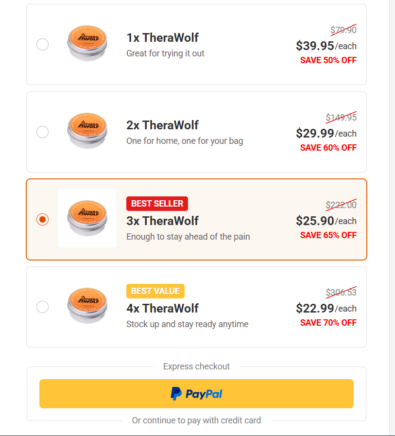 TheraWolf Pain Relief Balm TheraWolf Pain Relief Balm