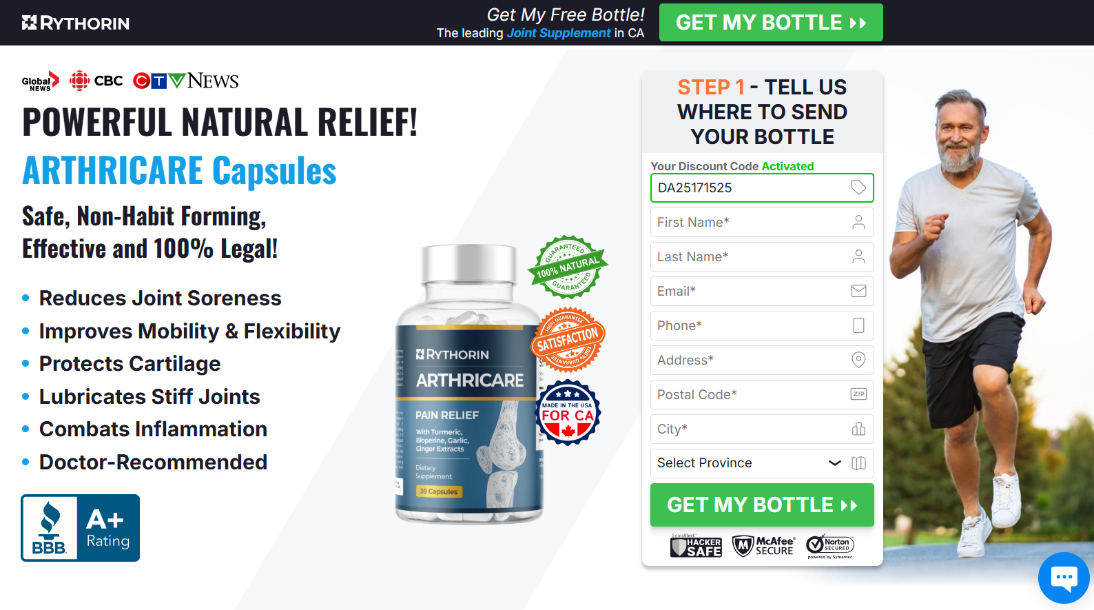 Rythorin Arthricare Canada