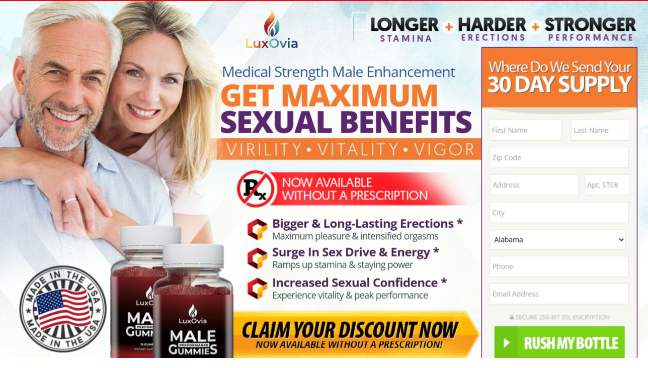 LuxOvia Male Enhancement Gummies